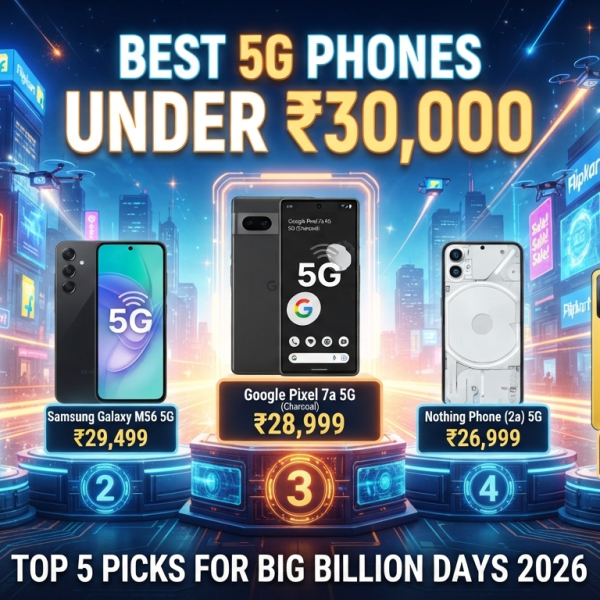 Best Phones Under ₹30,000 in India – Top 5 Picks for Flipkart Big Billion Days 2026