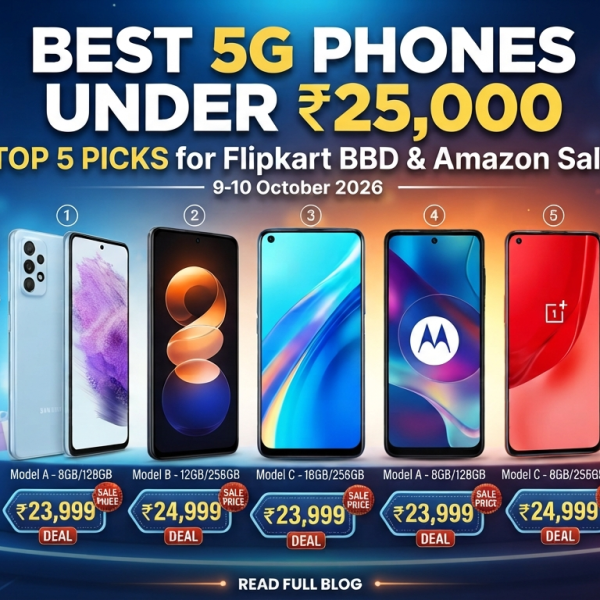 Best Phones Under ₹25,000 for Flipkart BBD Amazon Sale